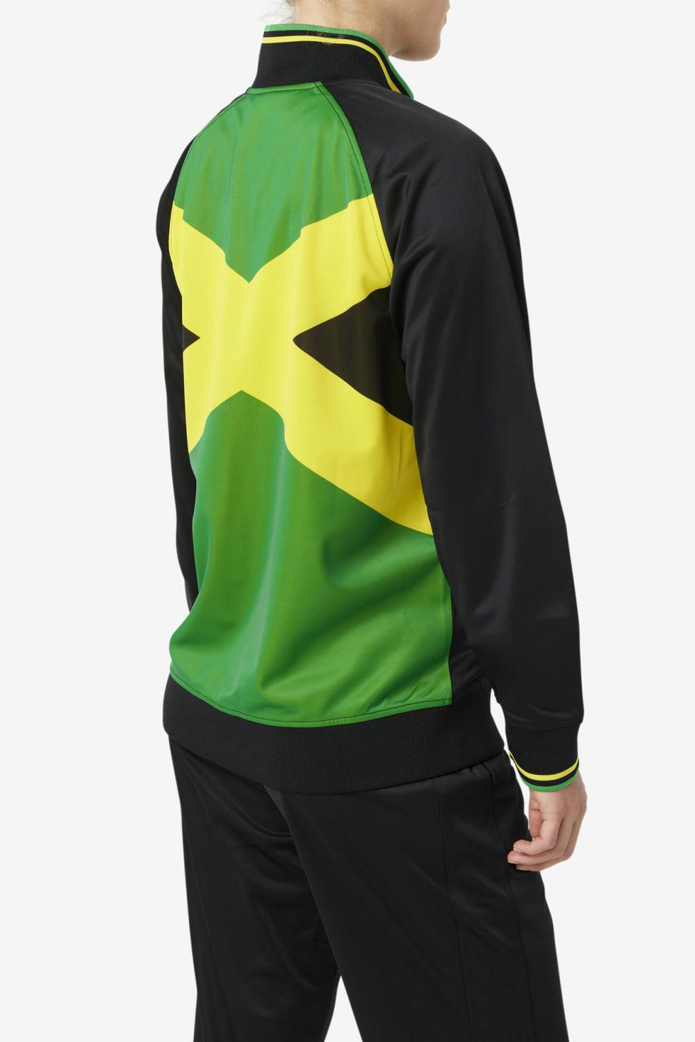 FILA Jamaica Track Jacket 001 BLACK / CYBER YELLOW / FERN GREEN | Men Sweatsuits &amp; Tracksuits