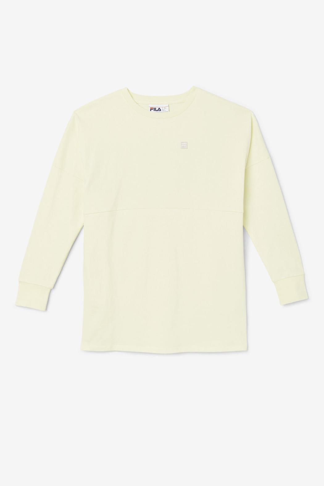 FILA Janet Oversized Long Sleeve Tee 742 TENDER YELLOW | Women Tops &amp; T-Shirts