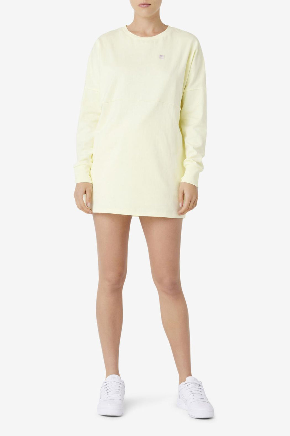 FILA Janet Oversized Long Sleeve Tee 742 TENDER YELLOW | Women Tops &amp; T-Shirts