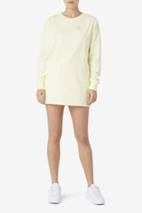 FILA Janet Oversized Long Sleeve Tee 742 TENDER YELLOW | Women Tops &amp; T-Shirts