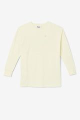 FILA Janet Oversized Long Sleeve Tee 742 TENDER YELLOW | Women Tops &amp; T-Shirts