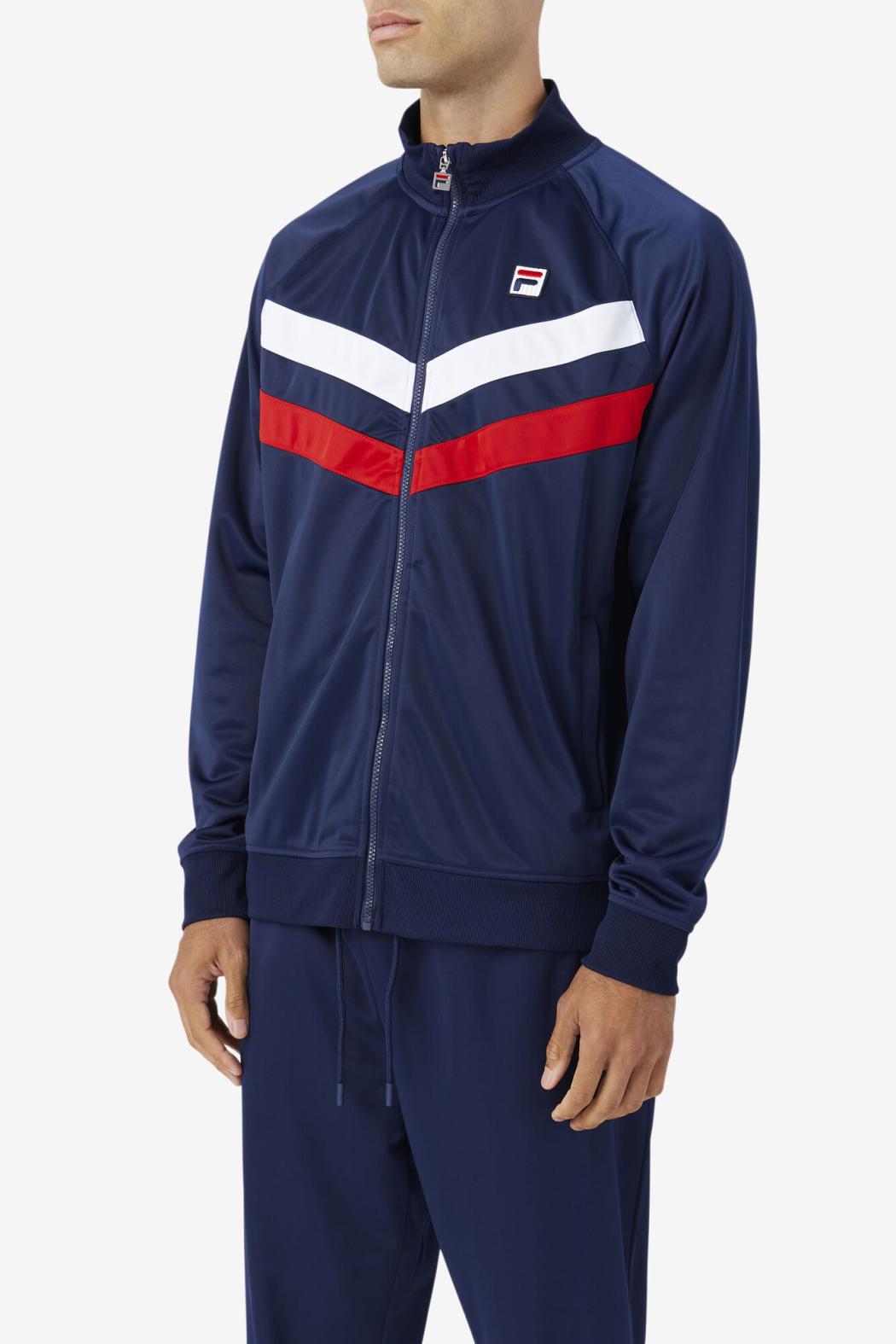 FILA Jaya Track Jacket 410 FILA NAVY / FILA RED / WHITE | Men Sweatsuits &amp; Tracksuits