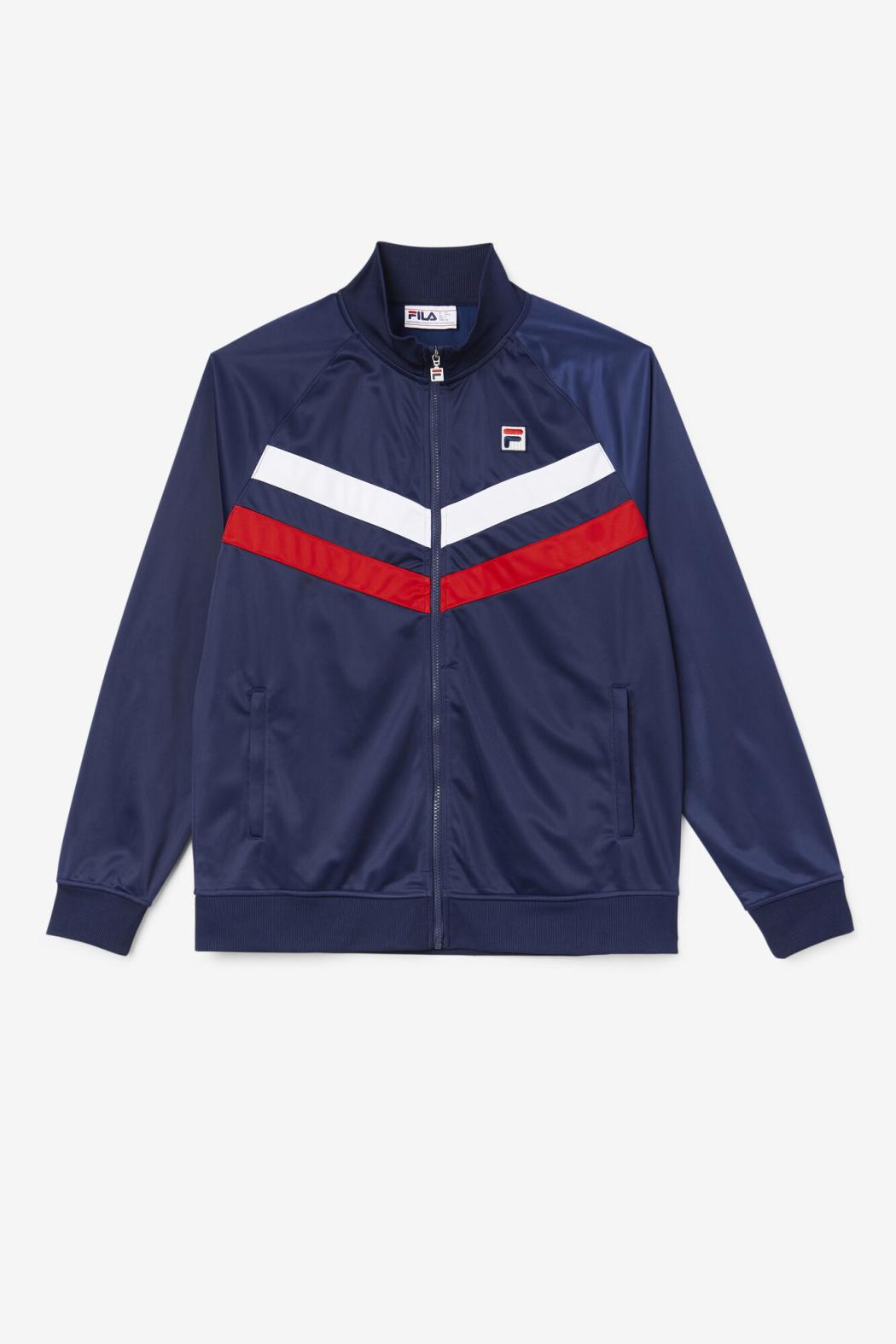 FILA Jaya Track Jacket 410 FILA NAVY / FILA RED / WHITE | Men Sweatsuits &amp; Tracksuits
