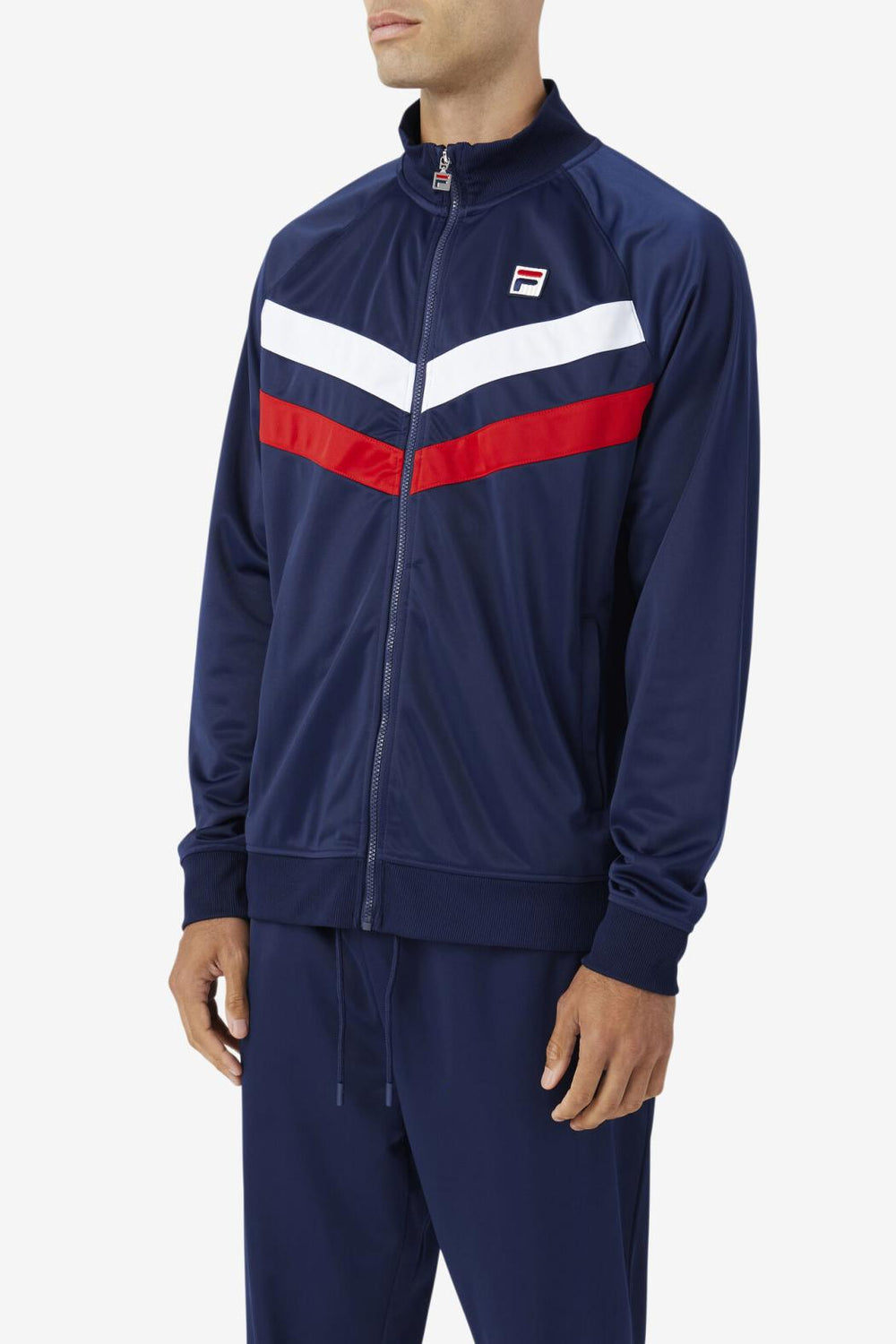 FILA Jaya Track Jacket 410 FILA NAVY / FILA RED / WHITE | Men Sweatsuits &amp; Tracksuits