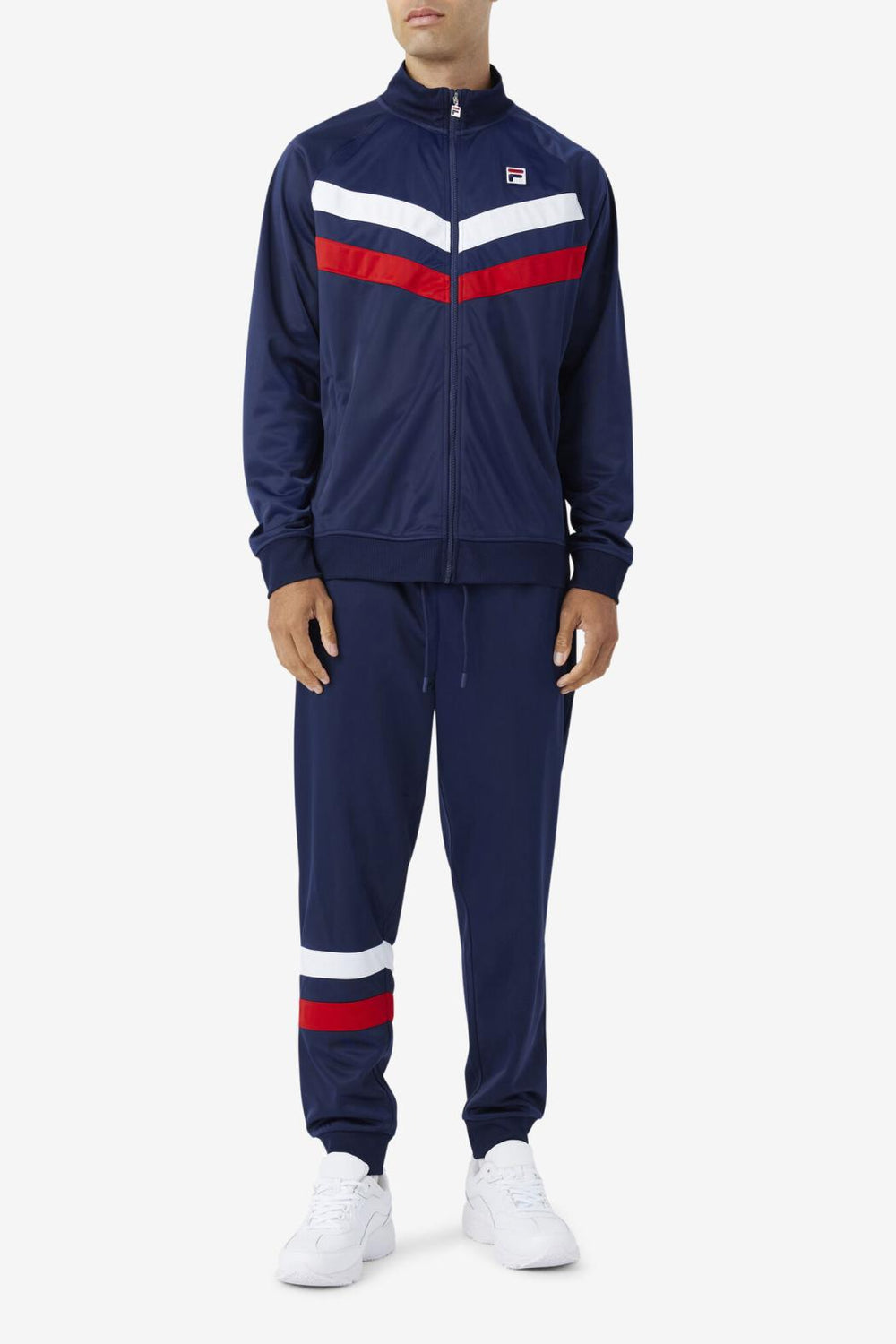 FILA Jaya Track Jacket 410 FILA NAVY / FILA RED / WHITE | Men Sweatsuits &amp; Tracksuits
