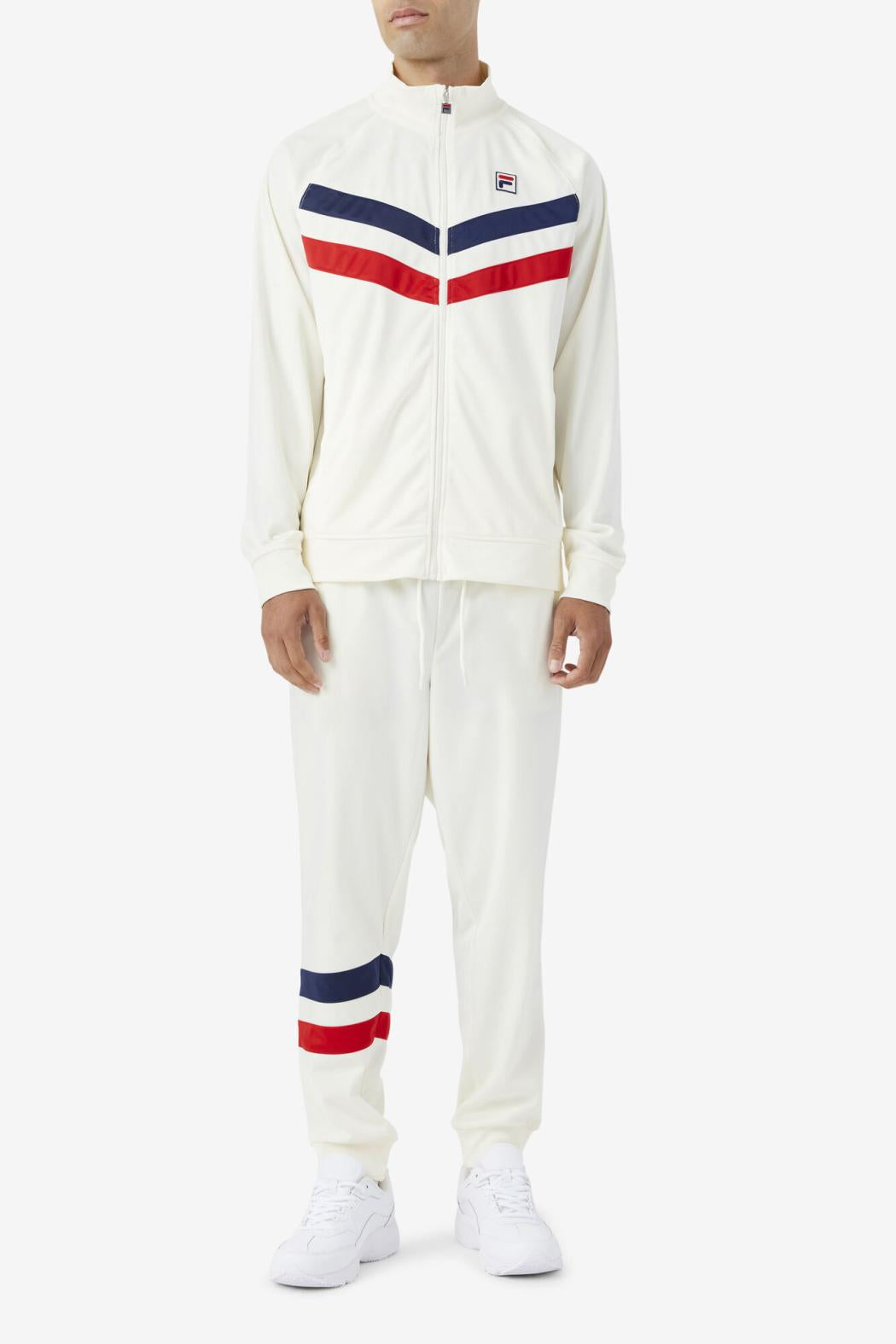 FILA Jaya Track Pant 172 EGRET / FILA RED / FILA NAVY | Men Sweatsuits &amp; Tracksuits