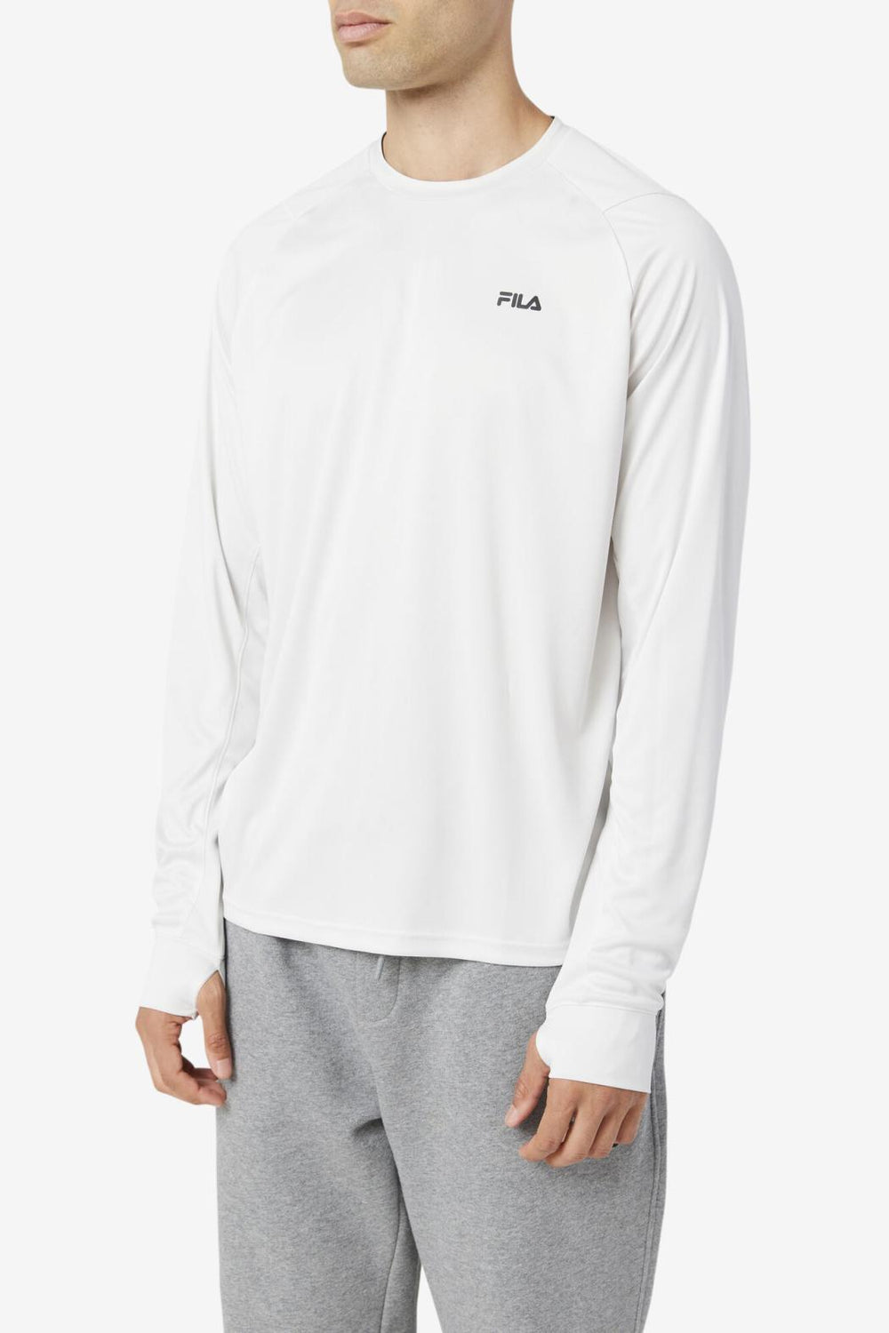 FILA Jazam Long Sleeve Crew 036 NIMBUS CLOUD / BLACK | Men Tops