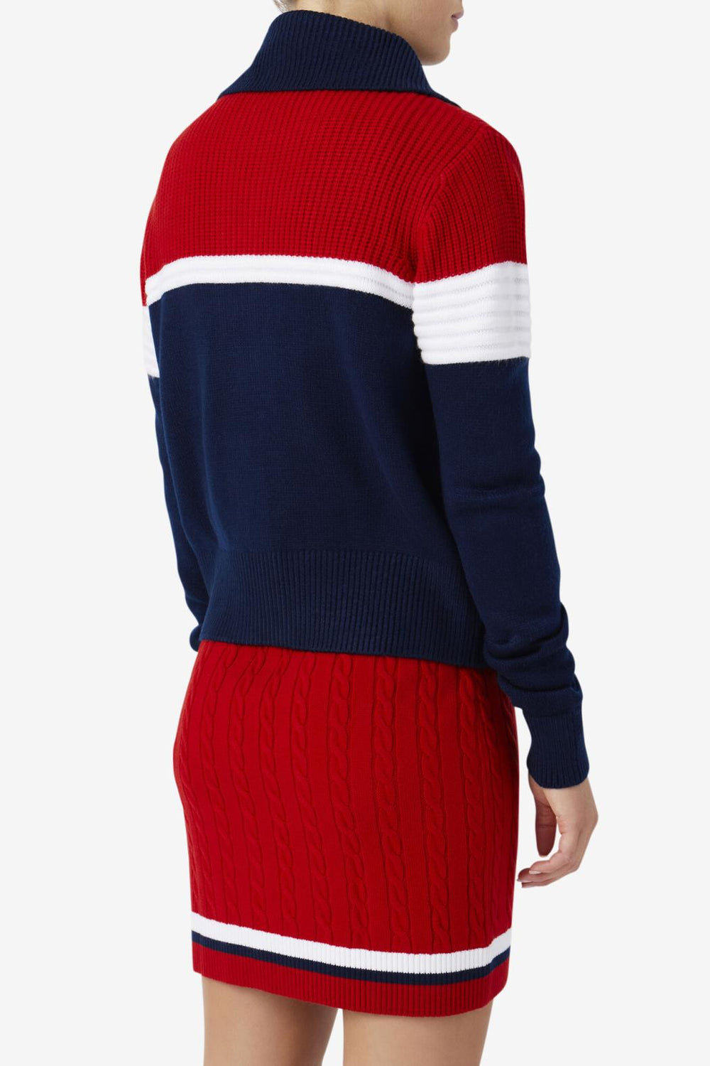 FILA Jill Cardigan 410 FILA NAVY / FILA RED / WHITE | Women Sweatshirts &amp; Hoodies