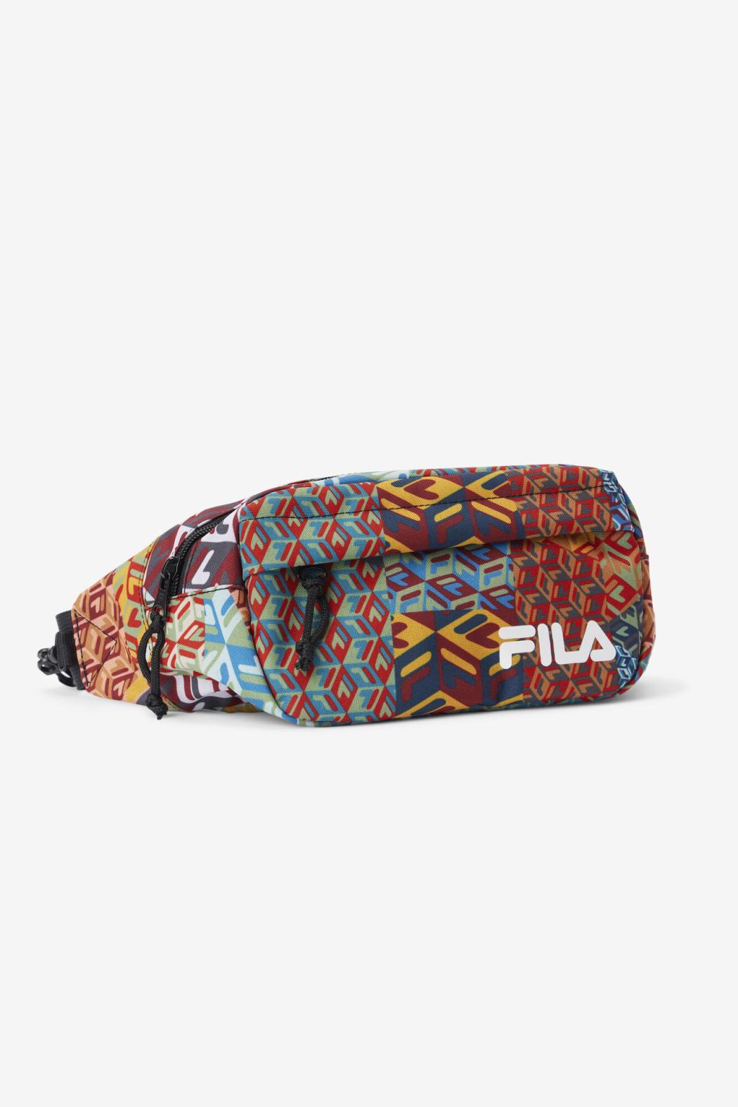 FILA Jorina Patch Print Fanny Pack 933 MOONLIT OCEAN / RADIANT YELLOW/ W HITE PRINT | Men/Women Socks &amp; Accessories