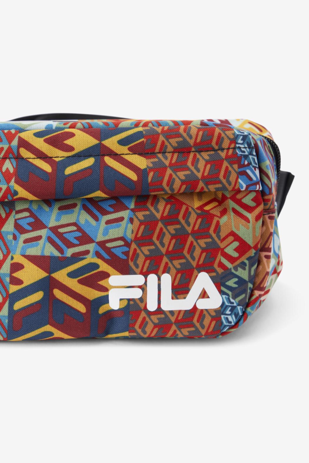 FILA Jorina Patch Print Fanny Pack 933 MOONLIT OCEAN / RADIANT YELLOW/ W HITE PRINT | Men/Women Socks &amp; Accessories