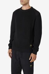 FILA Jory Fisherman Knit Crew 001 BLACK | Men Sweatshirts &amp; Hoodies