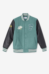 FILA Josh Varsity Jacket 320 BLUE SPRUCE / BLACK | Men Sweaters &amp; Outerwear
