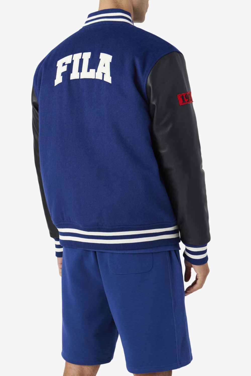 FILA Josh Varsity Jacket 475 TWILIGHT BLUE / BLACK | Men Sweaters &amp; Outerwear