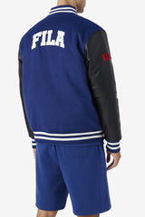FILA Josh Varsity Jacket 475 TWILIGHT BLUE / BLACK | Men Sweaters &amp; Outerwear