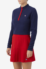 FILA Josie Half Zip Top 410 FILA NAVY | Women Tops &amp; T-Shirts