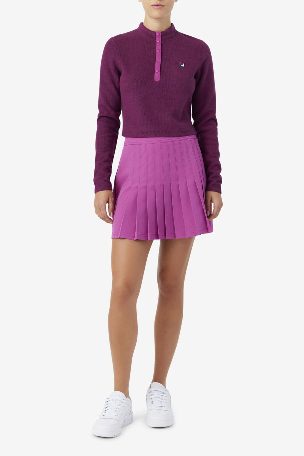 FILA Josie Half Zip Top 894 GRAPE WINE / BATON ROUGE | Women Tops &amp; T-Shirts