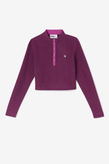 FILA Josie Half Zip Top 894 GRAPE WINE / BATON ROUGE | Women Tops &amp; T-Shirts