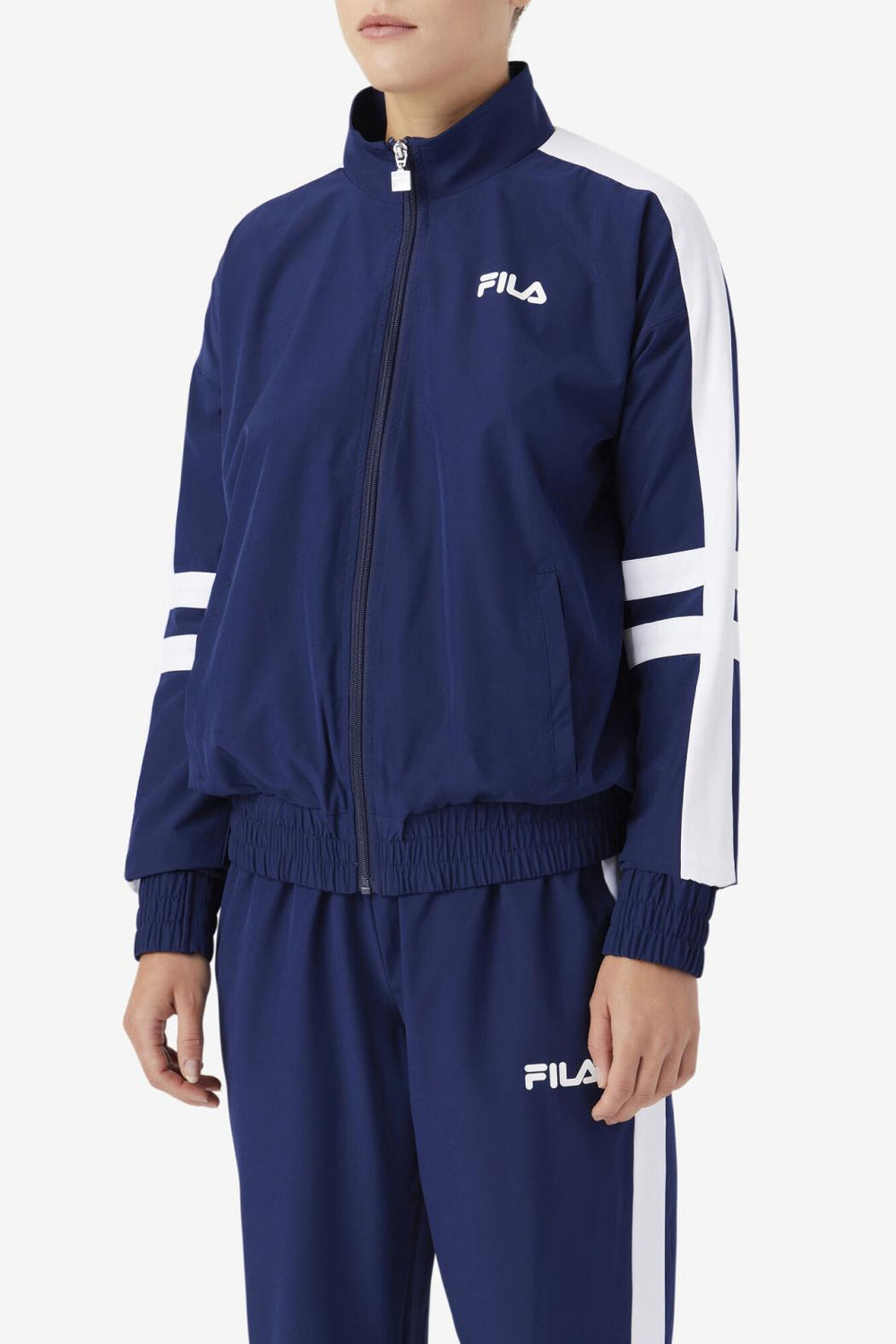 FILA Jovia Track Jacket 410 FILA NAVY / WHITE | Women Jackets &amp; Outerwear