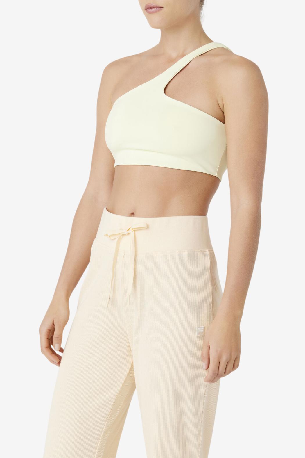 FILA Kady Asymmetric Bra Top 742 TENDER YELLOW | Women Tops &amp; T-Shirts