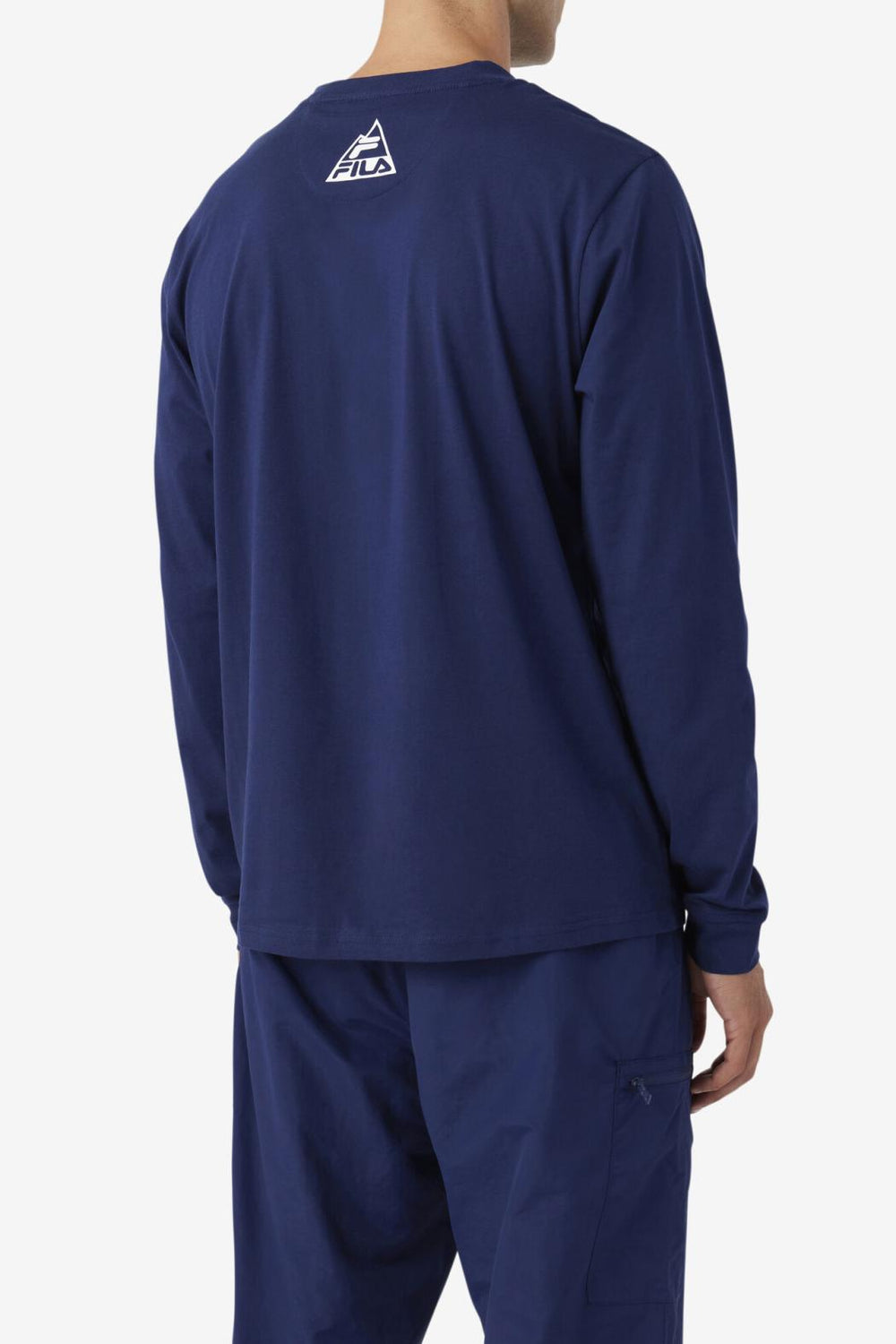 FILA Kare Long Sleeve Tee 410 FILA NAVY / ICED AQUA / EGRET | Men Tops