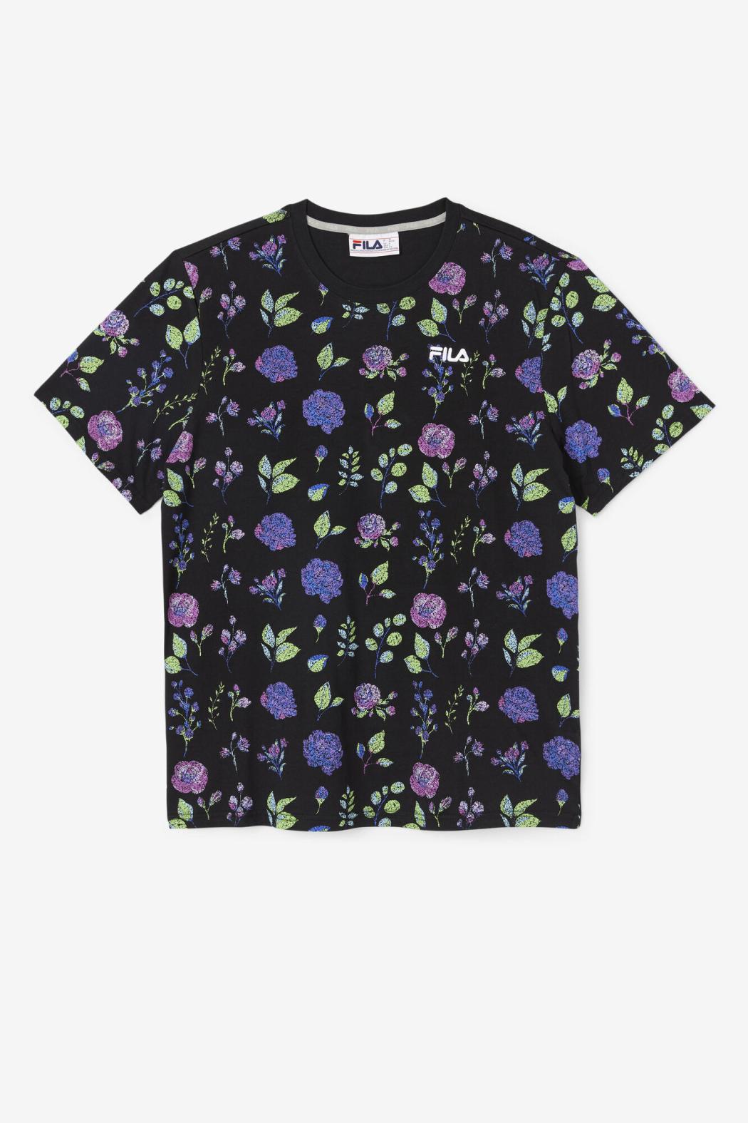 FILA Kensico Tee 001 BLACK / FLORAL PRINT | Men Tops