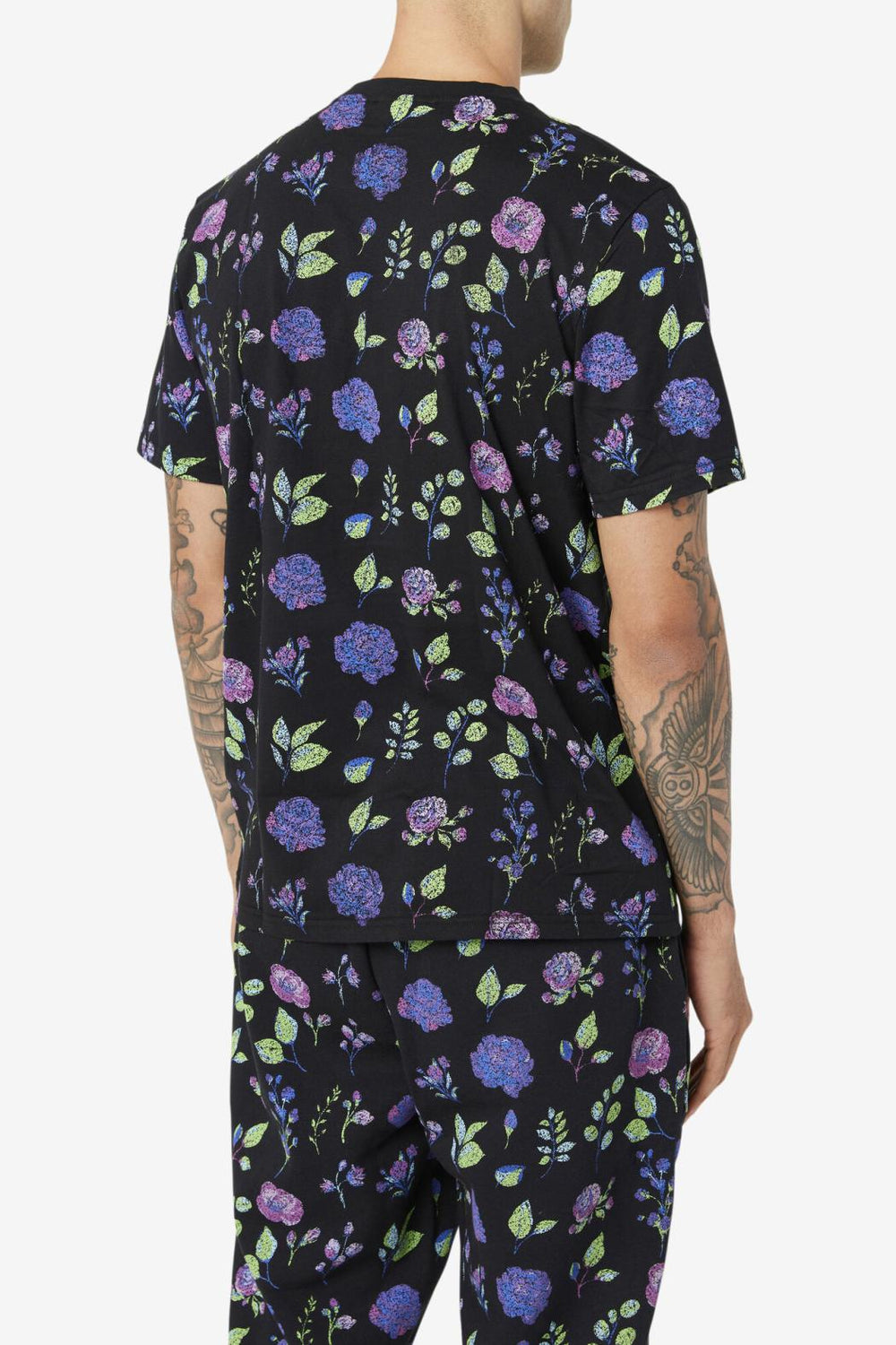 FILA Kensico Tee 001 BLACK / FLORAL PRINT | Men Tops