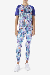 FILA Keyla 7/8 Tight 437 GEOPRINT / ORIENT BLUE | Women Tights &amp; Leggings