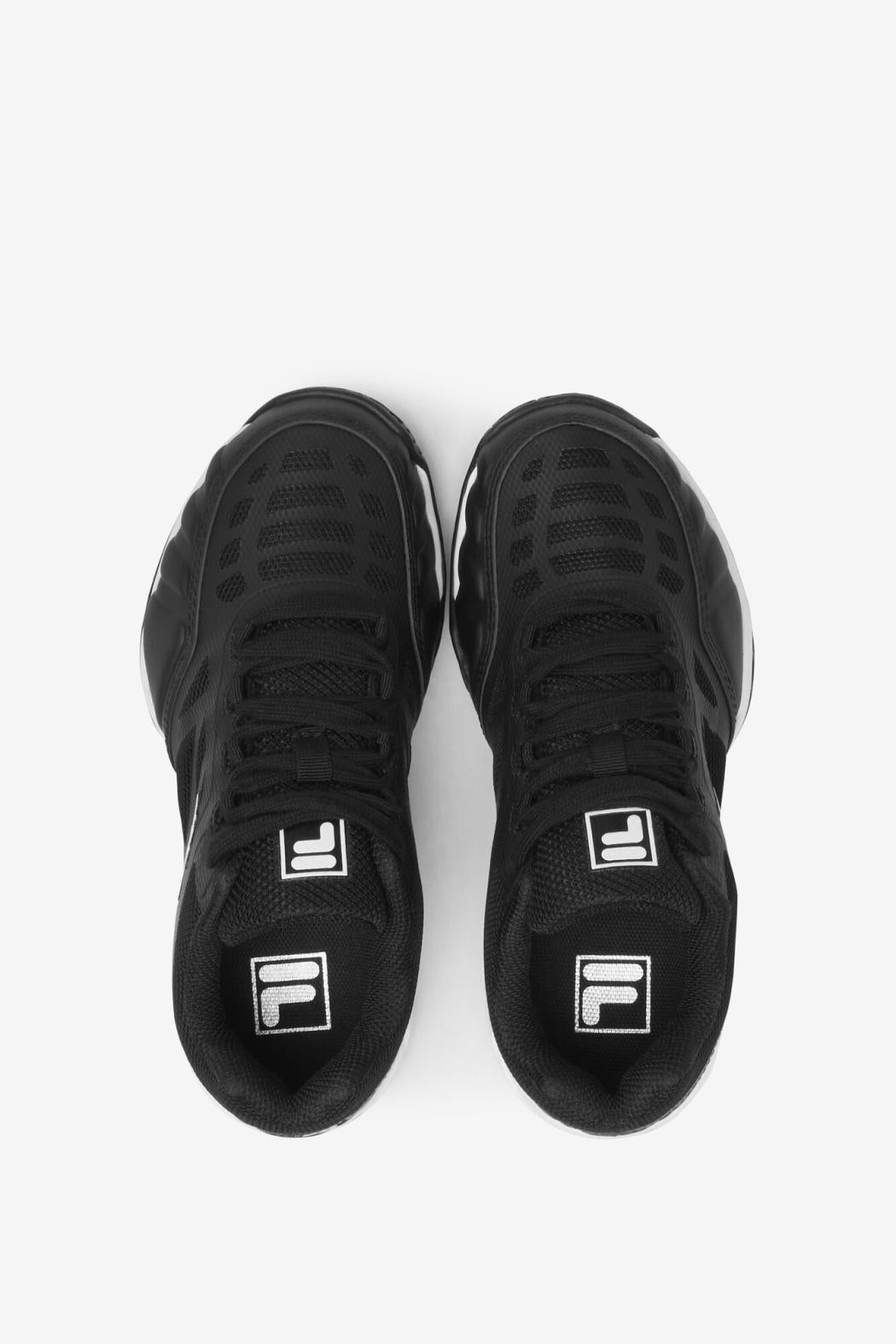 FILA Kids' Axilus Jr 003 BLACK / WHITE / METALLIC SILVER | Kids Tennis