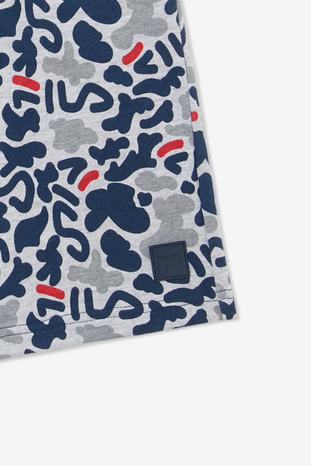 FILA Kids' Disruptor Camo Print Short 075 GREY HEATHER | Kids Bottoms