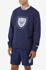 FILA Kush Crew 410 FILA NAVY / GARDENIA / JUNE BUG | Men Sweatshirts &amp; Hoodies
