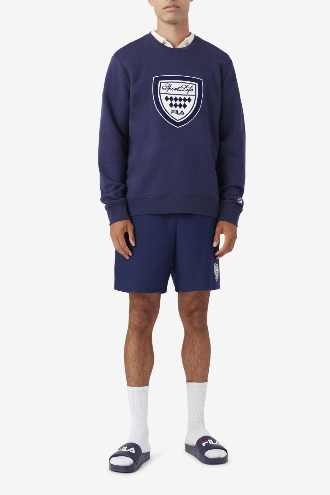 FILA Kush Crew 410 FILA NAVY / GARDENIA / JUNE BUG | Men Sweatshirts &amp; Hoodies