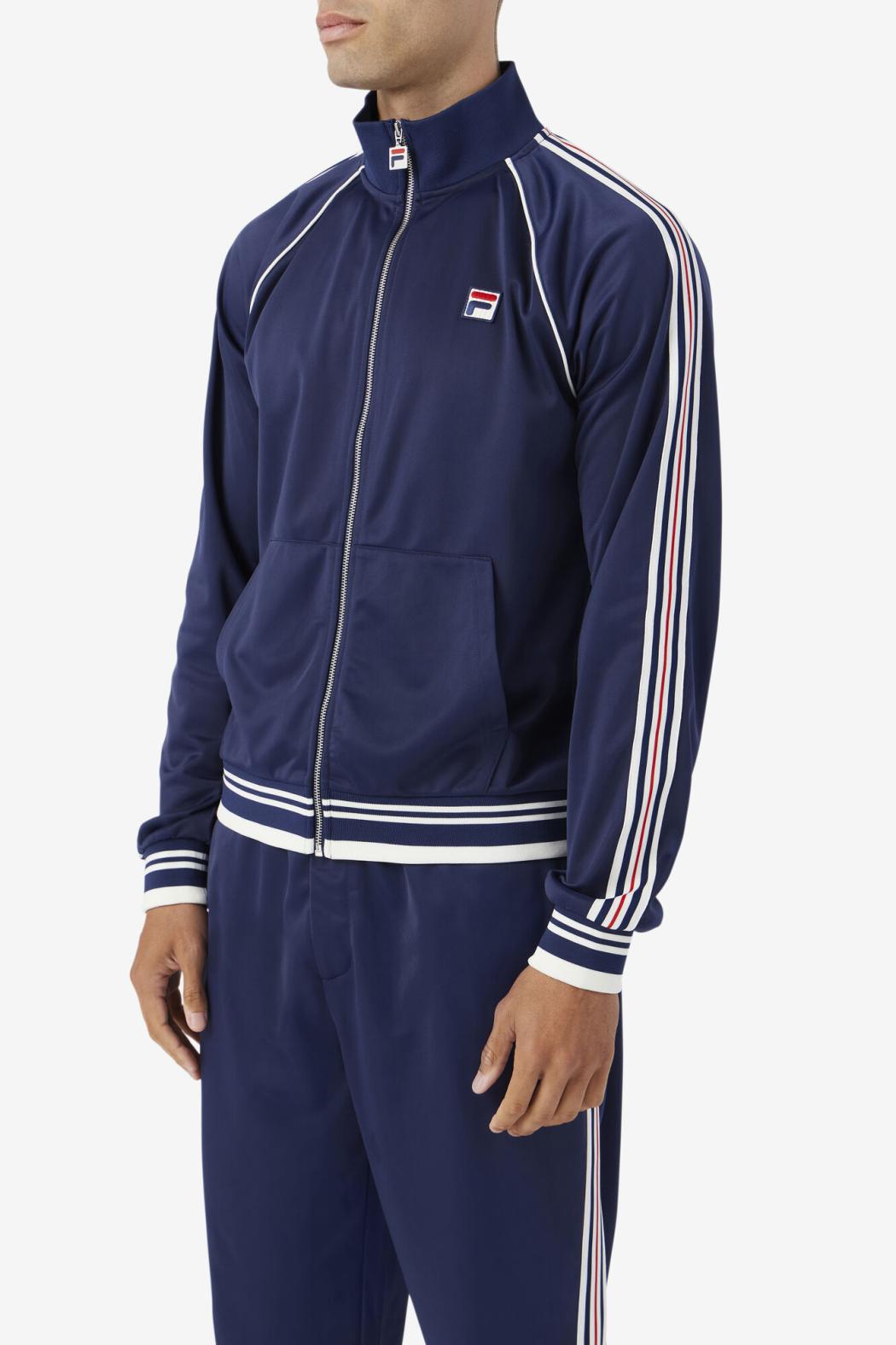 FILA Lavin Track Jacket 410 FILA NAVY / EGRET / FILA RED | Men Sweaters &amp; Outerwear