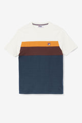 FILA Leary Crew 292 DARK TEAL / BROWN STONE / MANDARIN ORANGE | Men Tops