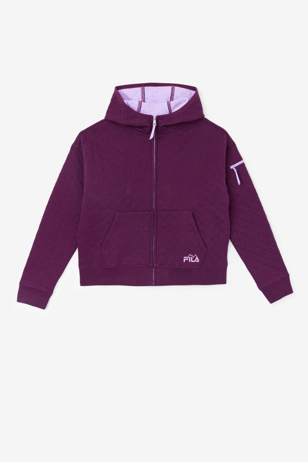 FILA Leilani Quilted Jacket 522 PICKLED BEET / CROCUS PETAL | Women Jackets &amp; Outerwear