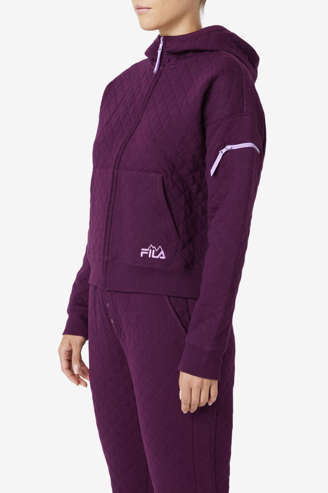 FILA Leilani Quilted Jacket 522 PICKLED BEET / CROCUS PETAL | Women Jackets &amp; Outerwear