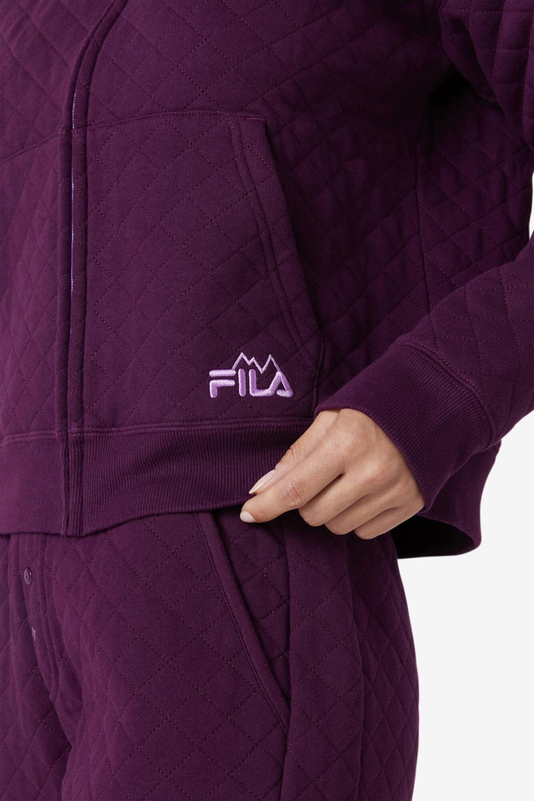 FILA Leilani Quilted Jacket 522 PICKLED BEET / CROCUS PETAL | Women Jackets &amp; Outerwear