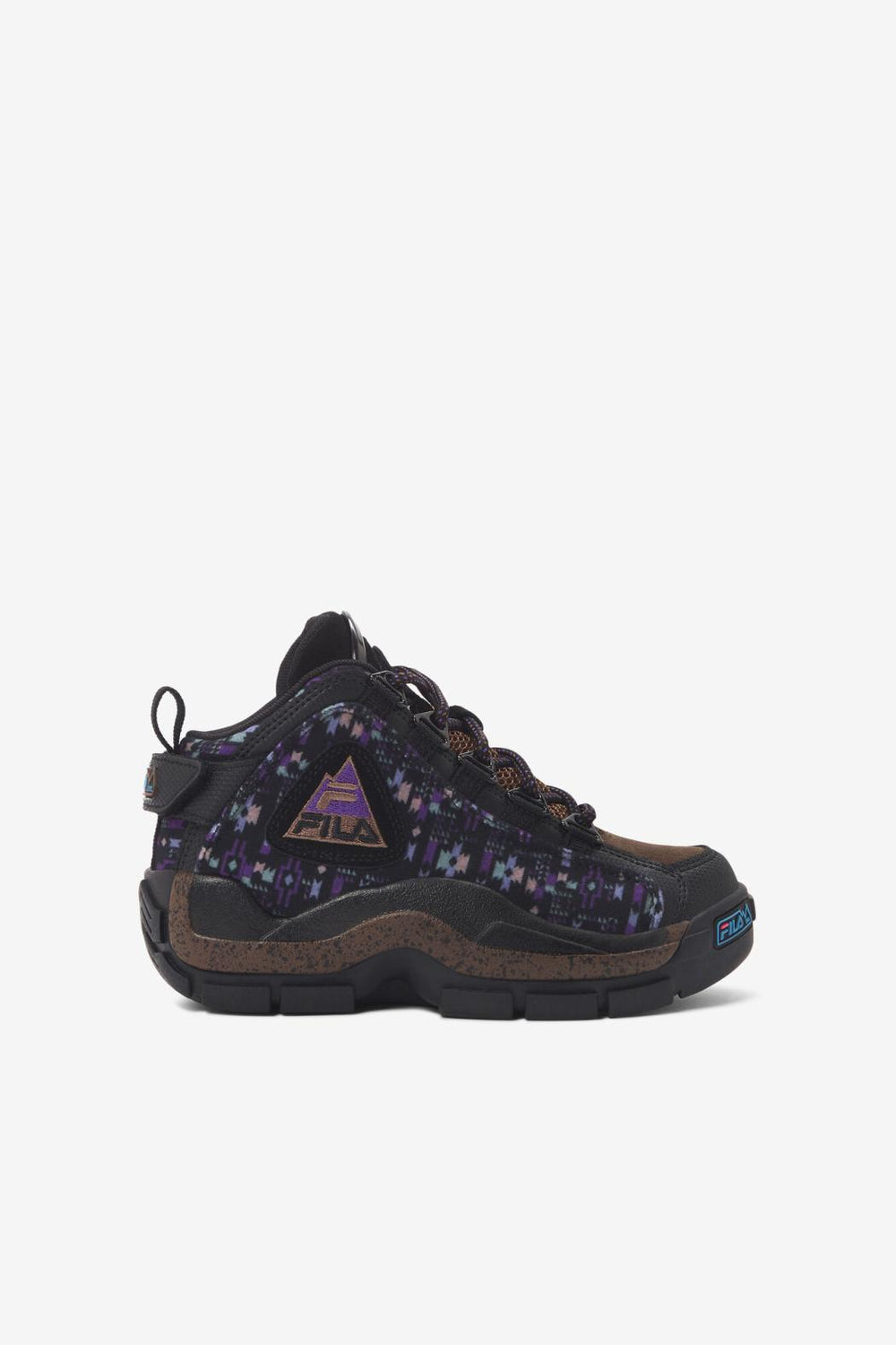 FILA Little Kids' Grant Hill 2 Outdoor 972 BLACK / PINECONE / ELECTRIC PURPLE | Kids Grant Hill