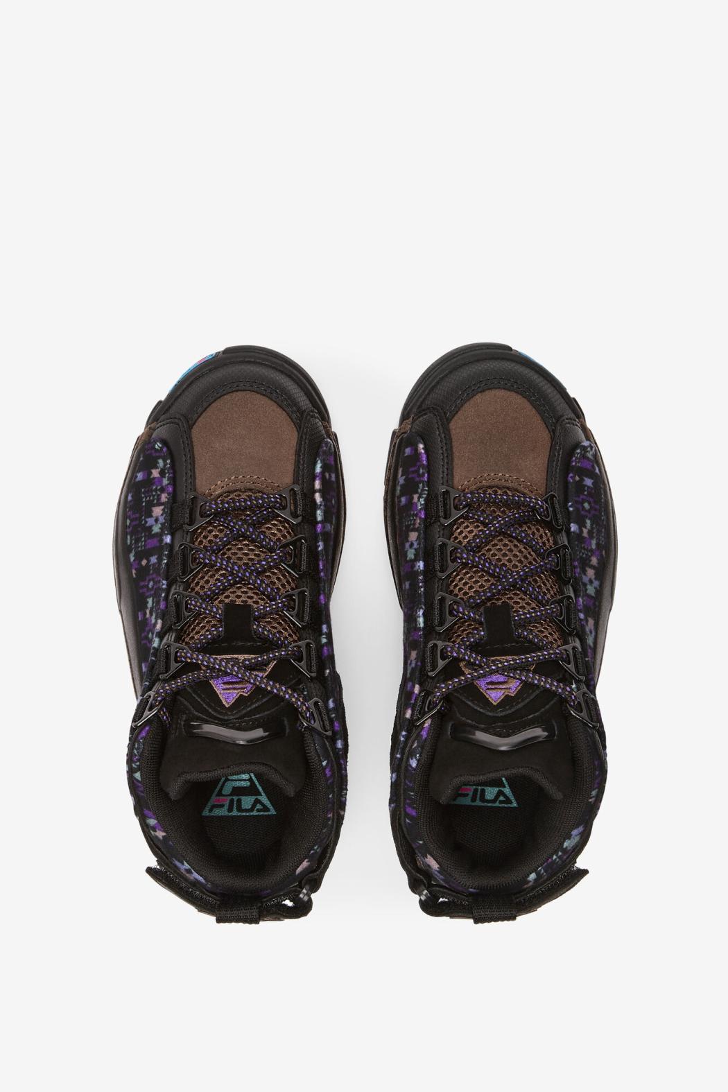 FILA Little Kids' Grant Hill 2 Outdoor 972 BLACK / PINECONE / ELECTRIC PURPLE | Kids Grant Hill