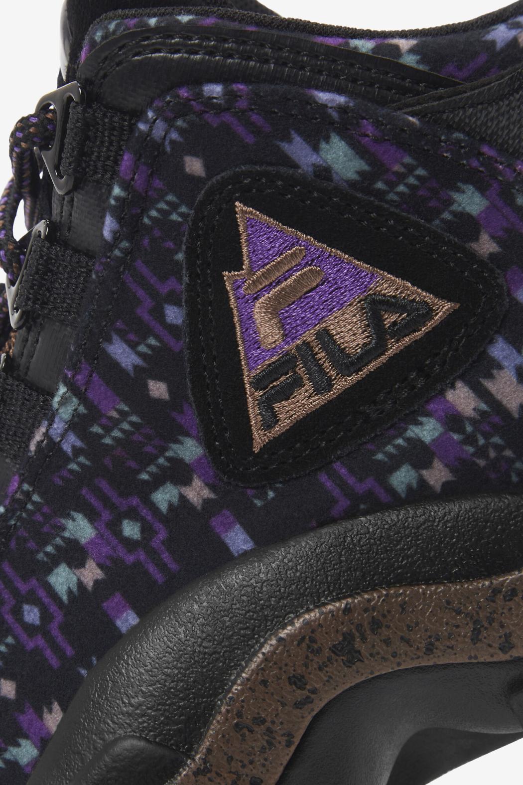 FILA Little Kids' Grant Hill 2 Outdoor 972 BLACK / PINECONE / ELECTRIC PURPLE | Kids Grant Hill