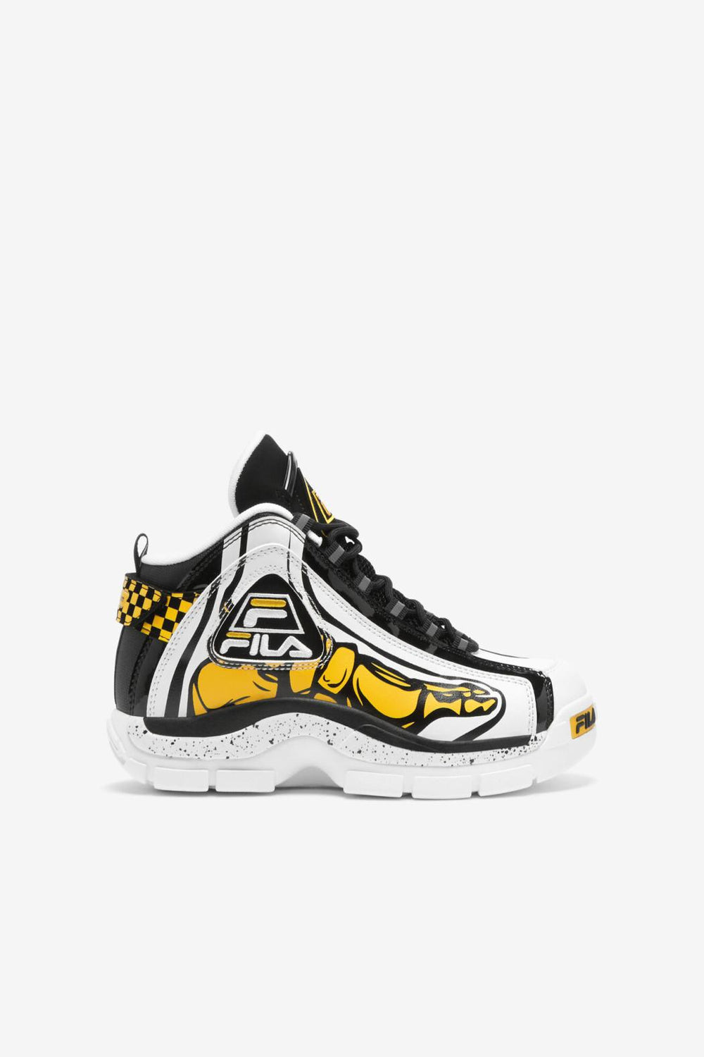 FILA Little Kids' Grant Hill 2 Racing 115 WHITE / BLACK / LEMON | Kids Grant Hill