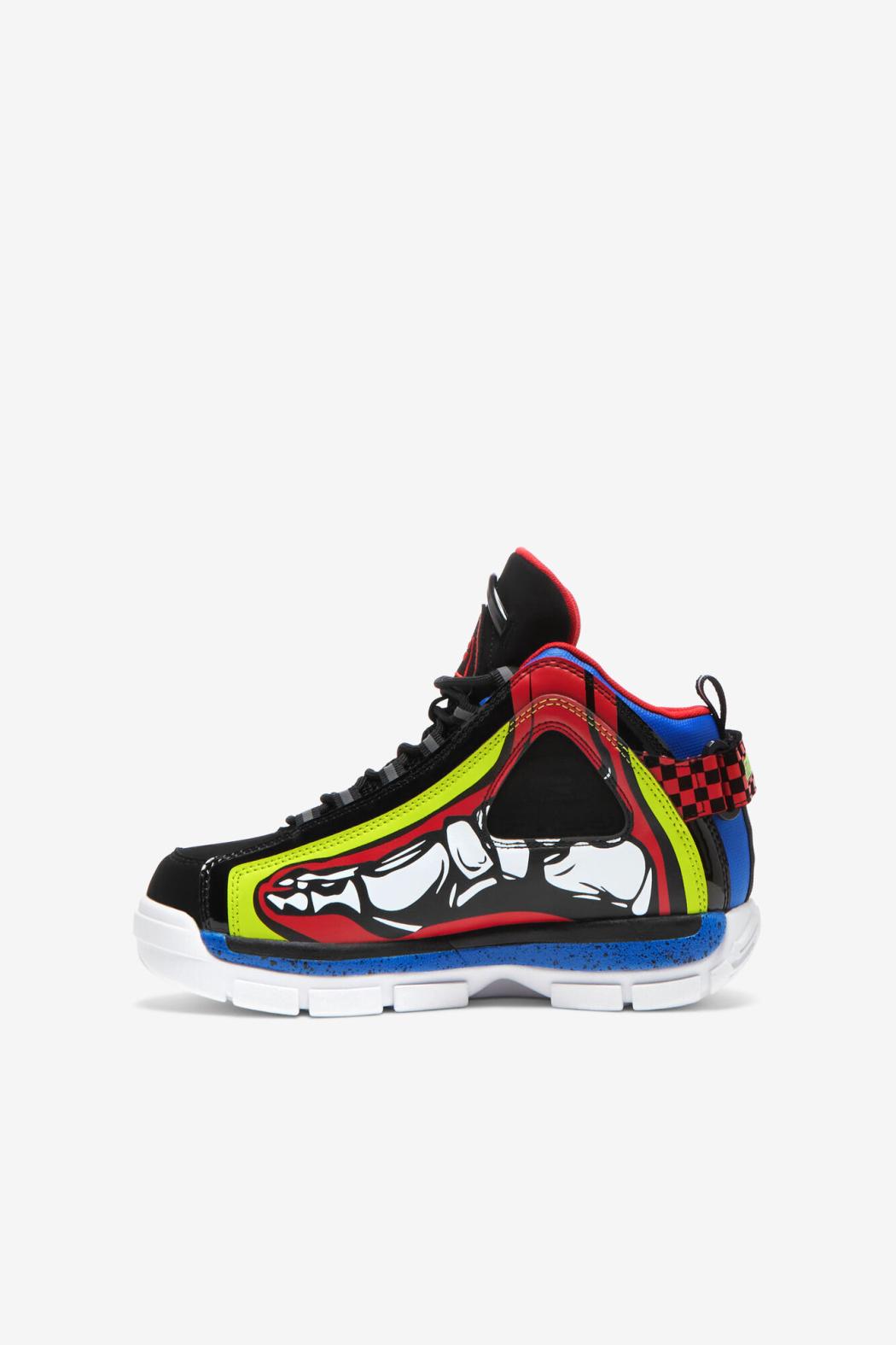 FILA Little Kids' Grant Hill 2 Racing 143 WHITE / LIME PUNCH / PRINCESS BLUE | Kids Little Kids (10.5-3)