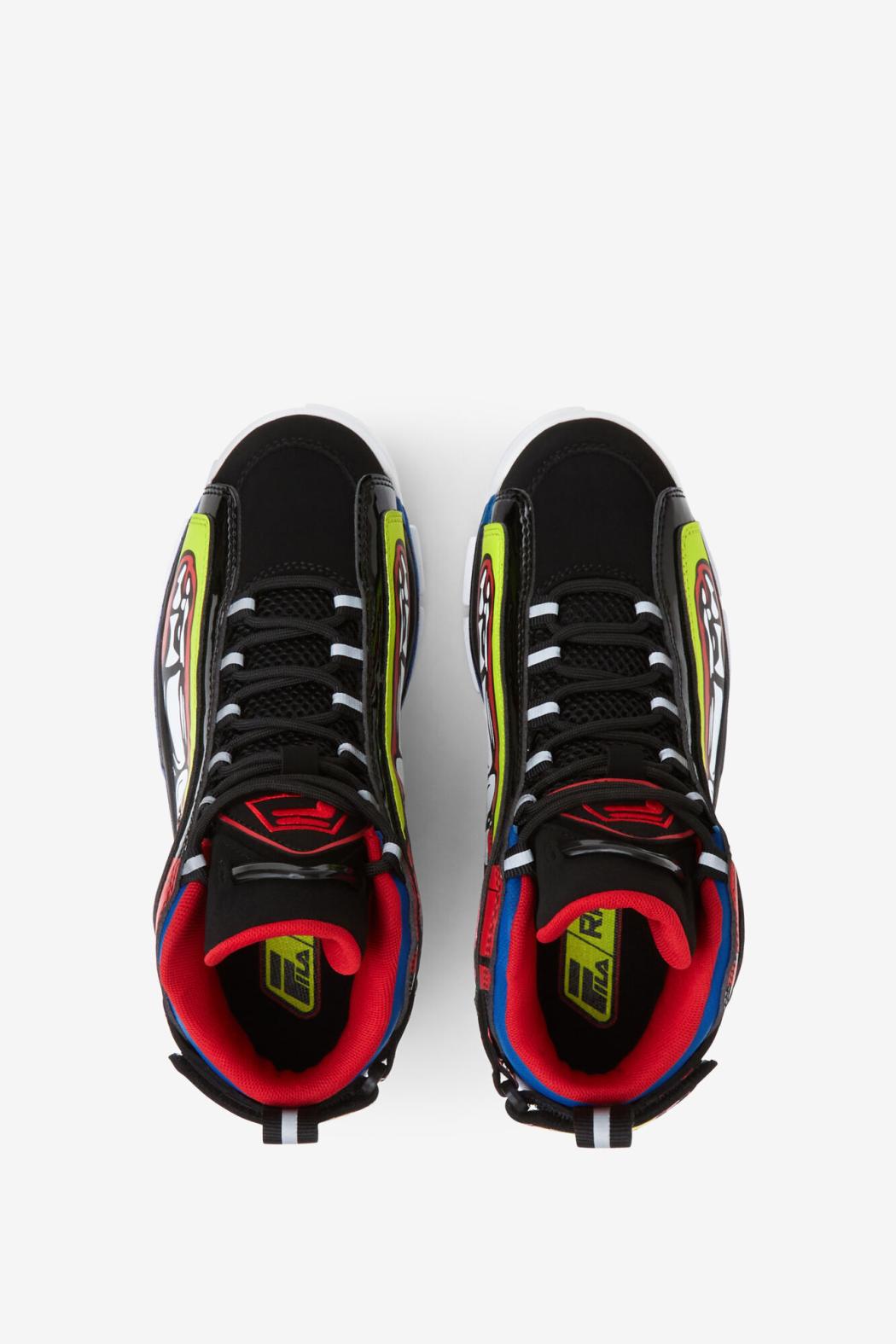 FILA Little Kids' Grant Hill 2 Racing 143 WHITE / LIME PUNCH / PRINCESS BLUE | Kids Little Kids (10.5-3)