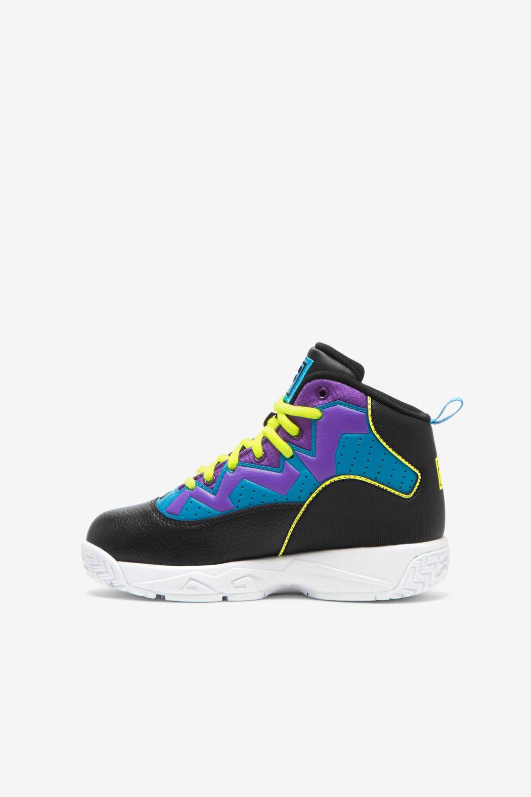 FILA Little Kids' Mb 043 BLACK / SAFETY YELLOW / ELECTRIC PURPLE | Kids Little Kids (10.5-3)