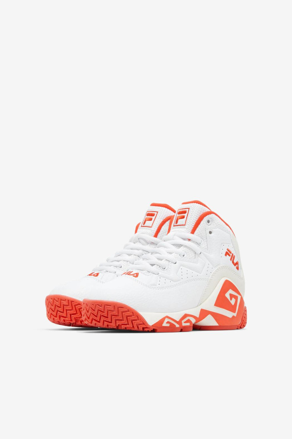 FILA Little Kids' Mb 128 WHITE / MANDARIN RED / GARDENIA | Kids Little Kids (10.5-3)