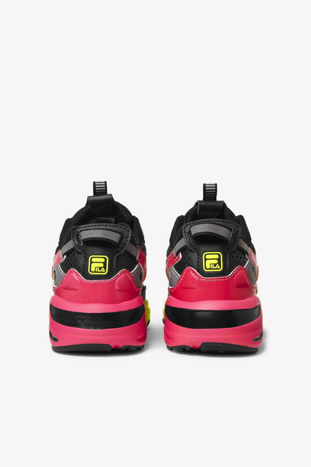 FILA Little Kids' Ray Tracer Apex 044 BLACK / SAFETY YELLOW / DEEP PINK | Kids Little Kids (10.5-3)