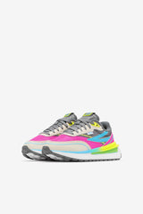 FILA Little Kids' Renno 664 KNOCKOUT PINK / WHISPER WHITE / SAFETY YELLOW | Kids Little Kids (10.5-3)