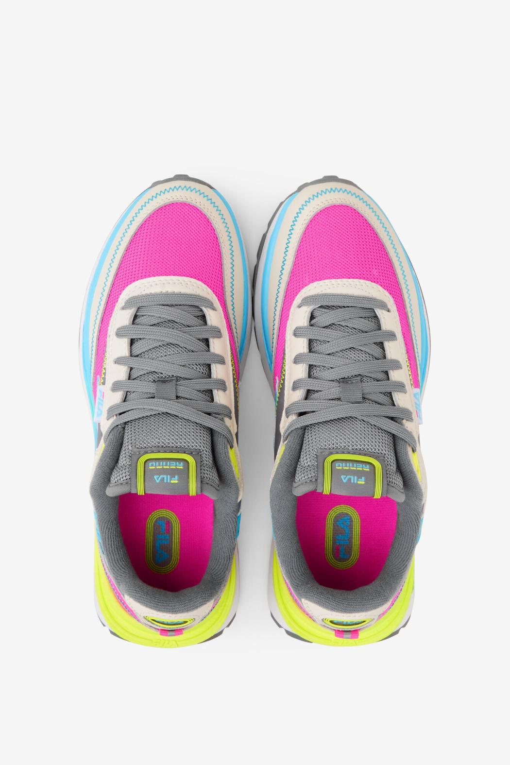 FILA Little Kids' Renno 664 KNOCKOUT PINK / WHISPER WHITE / SAFETY YELLOW | Kids Little Kids (10.5-3)