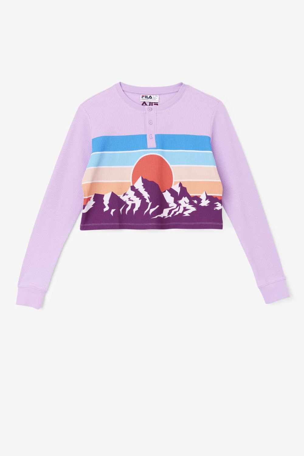 FILA Liza Thermal Henley CROC/PBEET | Women Tops &amp; T-Shirts