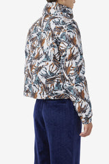 FILA Loretta Snap Off Sleeve Cropped Puffer Jacket 047 GIRAFFE PRINT | Women Jackets &amp; Outerwear