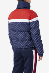 FILA Lottie Puffer Jacket 410 FILA NAVY / WHITE / FILA RED | Women Jackets &amp; Outerwear
